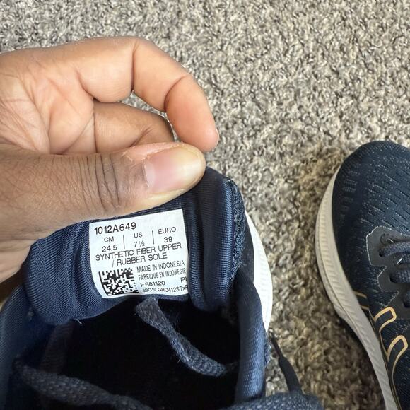 ASICS Gel-Kayano 27 Womens Running Training Sneakers Shoe Size 7.5 Blue Gold - Picture 8 of 9